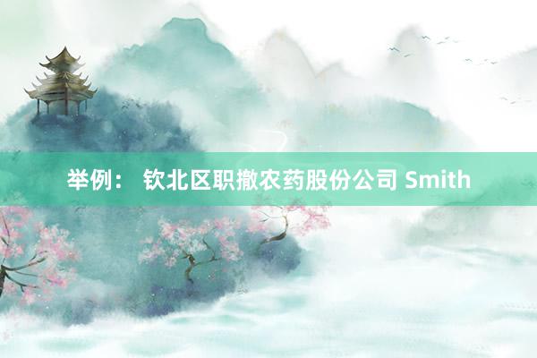 举例： 钦北区职撤农药股份公司 Smith